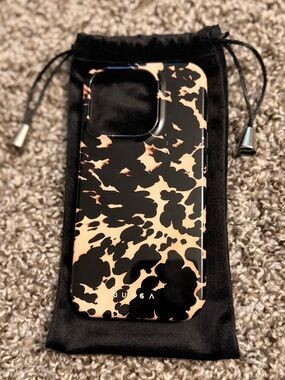 BURGA Tortoiseshell Phone Case with Black Pouch